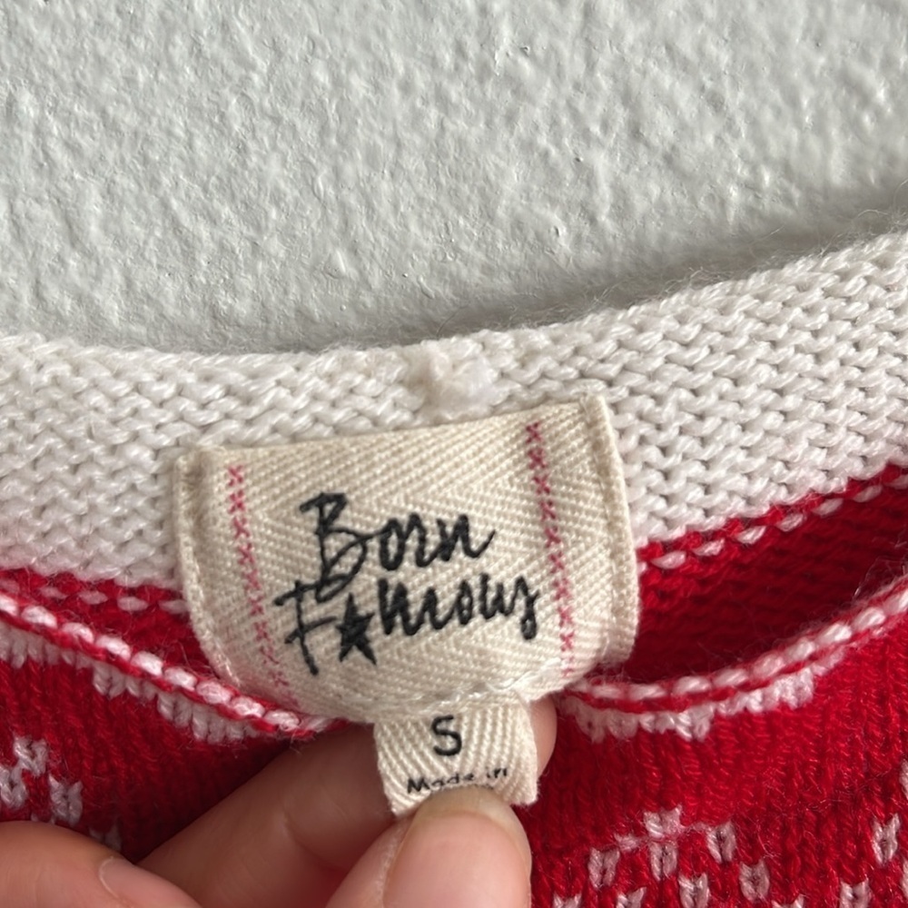 Born Famous Gingerbread Knitted Holiday Jumpsuit Size Small - Picture 8 of 10